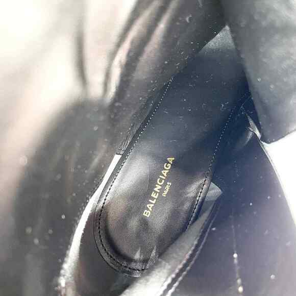 BALENCIAGA Slash Metallic Silver Boots Mirror Leather Pointed Toe Sz 36 / 6 US - Picture 11 of 11